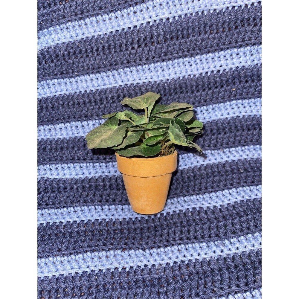 Mini Faux Potted Plant 5 in Real Terracotta Pot